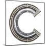 Industrial Metal Alphabet Letter C-donatas1205-Mounted Art Print