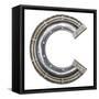 Industrial Metal Alphabet Letter C-donatas1205-Framed Stretched Canvas