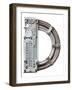 Industrial Metal Alphabet Letter D-donatas1205-Framed Art Print