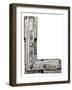 Industrial Metal Alphabet Letter L-donatas1205-Framed Art Print