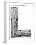 Industrial Metal Alphabet Letter L-donatas1205-Framed Art Print