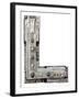 Industrial Metal Alphabet Letter L-donatas1205-Framed Art Print