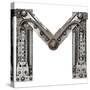 Industrial Metal Alphabet Letter M-donatas1205-Stretched Canvas