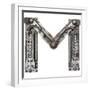 Industrial Metal Alphabet Letter M-donatas1205-Framed Premium Giclee Print