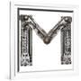 Industrial Metal Alphabet Letter M-donatas1205-Framed Premium Giclee Print