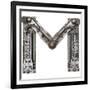 Industrial Metal Alphabet Letter M-donatas1205-Framed Premium Giclee Print