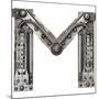 Industrial Metal Alphabet Letter M-donatas1205-Mounted Premium Giclee Print