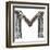 Industrial Metal Alphabet Letter M-donatas1205-Framed Art Print