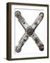 Industrial Metal Alphabet Letter X-donatas1205-Framed Art Print