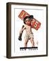 "Industrial New Years Baby with License Plate,"January 3, 1925-Joseph Christian Leyendecker-Framed Giclee Print