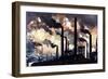 Industrial Polltion, Sheffield, Yorkshire, C1925-null-Framed Giclee Print