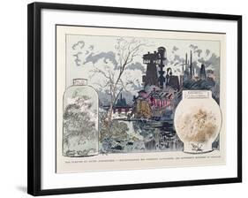 Industrial Pollution, Illustration from 'Le XXeme Siecle, La Vie Electrique', C. 1890-Albert Robida-Framed Giclee Print