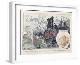 Industrial Pollution, Illustration from 'Le XXeme Siecle, La Vie Electrique', C. 1890-Albert Robida-Framed Giclee Print