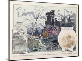 Industrial Pollution, Illustration from 'Le XXeme Siecle, La Vie Electrique', C. 1890-Albert Robida-Mounted Giclee Print