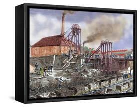 Industrial Revolution. England. Mining.-Tarker-Framed Stretched Canvas