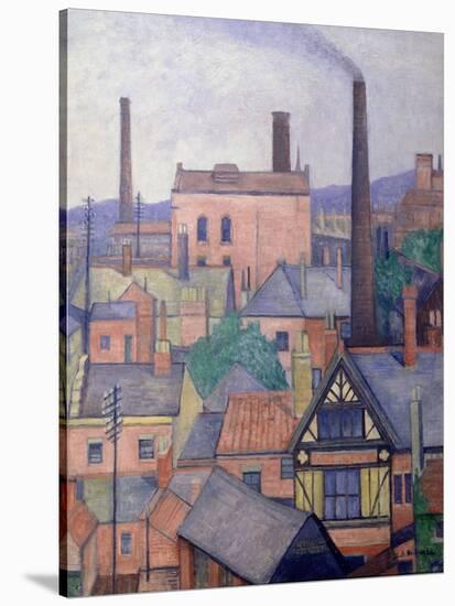 Industrial Roofscape, c.1931-Stanislawa de Karlowska-Stretched Canvas