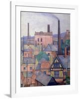 Industrial Roofscape, c.1931-Stanislawa de Karlowska-Framed Giclee Print