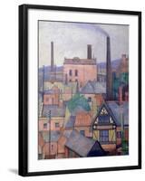 Industrial Roofscape, c.1931-Stanislawa de Karlowska-Framed Giclee Print