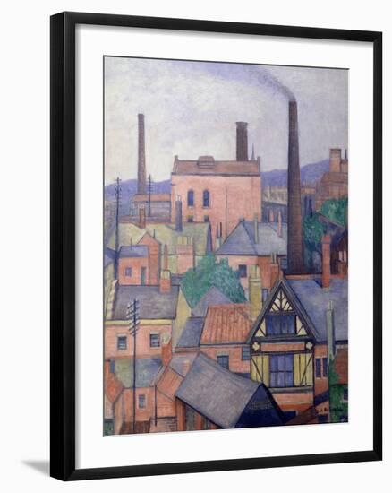 Industrial Roofscape, c.1931-Stanislawa de Karlowska-Framed Giclee Print