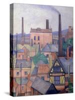 Industrial Roofscape, c.1931-Stanislawa de Karlowska-Stretched Canvas