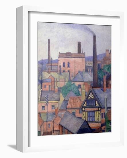 Industrial Roofscape, c.1931-Stanislawa de Karlowska-Framed Giclee Print