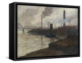 Industrial Scene, Mills on the Monongahela-Filipo Or Frederico Bartolini-Framed Stretched Canvas