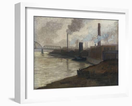 Industrial Scene, Mills on the Monongahela-Filipo Or Frederico Bartolini-Framed Giclee Print