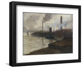 Industrial Scene, Mills on the Monongahela-Filipo Or Frederico Bartolini-Framed Giclee Print