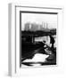 Industrial Scene with Canal and Long Boat, 1971-null-Framed Photographic Print