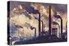 Industrial Smoke from the Factories of Sheffield, Yorkshire (England)-null-Stretched Canvas