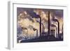 Industrial Smoke from the Factories of Sheffield, Yorkshire (England)-null-Framed Art Print