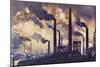 Industrial Smoke from the Factories of Sheffield, Yorkshire (England)-null-Mounted Art Print