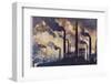 Industrial Smoke from the Factories of Sheffield Yorkshire-null-Framed Photographic Print