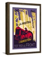 Industry and Agriculture for the Front-Carles Fontsere-Framed Art Print