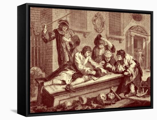 Industry and Idleness --William Hogarth-Framed Stretched Canvas