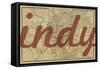 Indy - 1876, Indianapolis - Plan, Indiana, United States Map-null-Framed Stretched Canvas