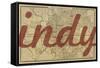 Indy - 1876, Indianapolis - Plan, Indiana, United States Map-null-Framed Stretched Canvas