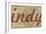 Indy - 1876, Indianapolis - Plan, Indiana, United States Map-null-Framed Giclee Print