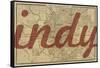 Indy - 1876, Indianapolis - Plan, Indiana, United States Map-null-Framed Stretched Canvas