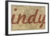 Indy - 1876, Indianapolis - Plan, Indiana, United States Map-null-Framed Giclee Print