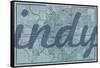 Indy - 1876, Indianapolis - Plan, Indiana, United States Map-null-Framed Stretched Canvas