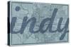 Indy - 1876, Indianapolis - Plan, Indiana, United States Map-null-Stretched Canvas