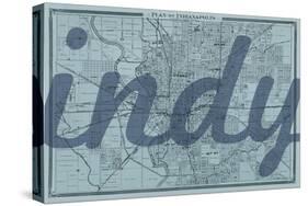 Indy - 1876, Indianapolis - Plan, Indiana, United States Map-null-Stretched Canvas