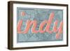 Indy - 1876, Indianapolis - Plan, Indiana, United States Map-null-Framed Giclee Print