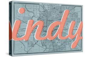 Indy - 1876, Indianapolis - Plan, Indiana, United States Map-null-Stretched Canvas