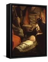 Infant Christ, from The Adoration of the Shepherds-Georges de La Tour-Framed Stretched Canvas