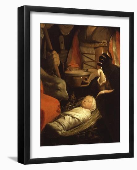Infant Christ, from The Adoration of the Shepherds-Georges de La Tour-Framed Giclee Print