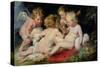 Infant Christ with John the Baptist and Two Angels, 1615/20-Peter Paul Rubens-Stretched Canvas