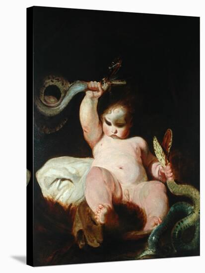 Infant Hercules-Sir Joshua Reynolds-Stretched Canvas