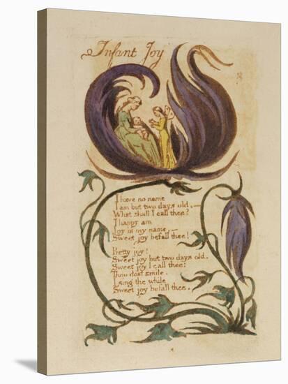 Infant Joy. from 'songs of Innocence'-William Blake-Stretched Canvas